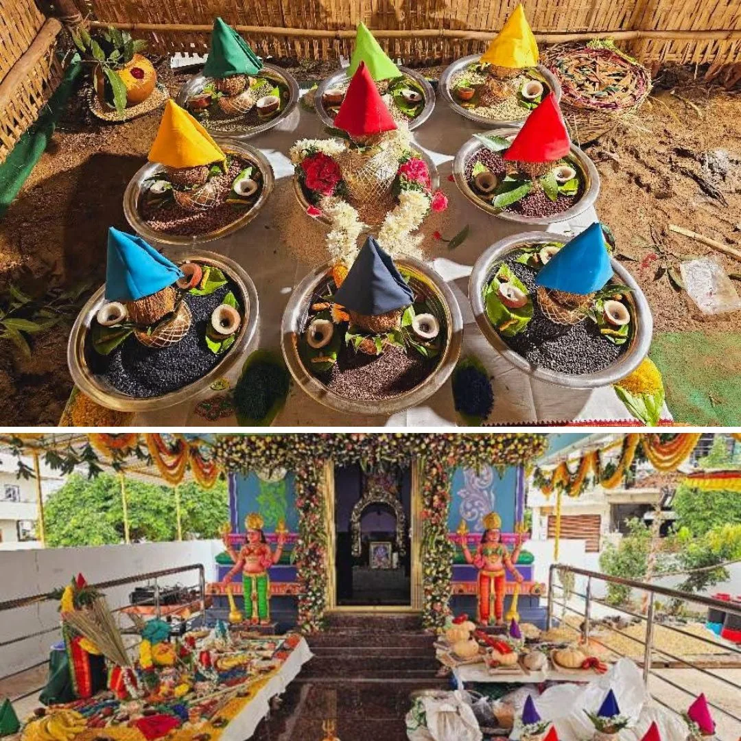 Traditional puja arrangements Traditional puja arrangements