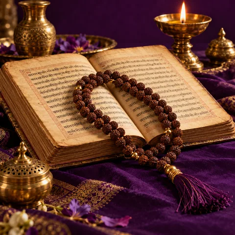 Mantra recitation illustration Mantra recitation illustration